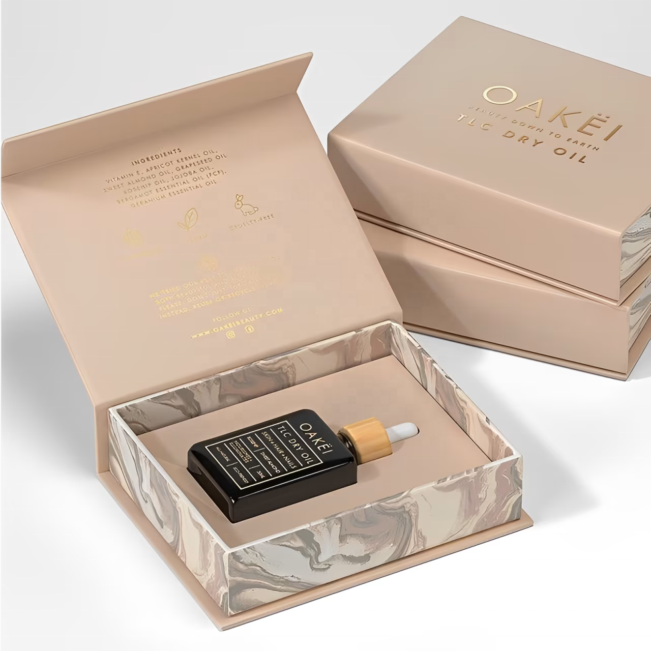 Custom Magnetic Hinged Flip Lid Perfume Rigid Gift Box Luxury Recyclable Fragrance Packaging Carton Custom Logo Size Contact Us For Premium Cosmetic Packaging Solutions