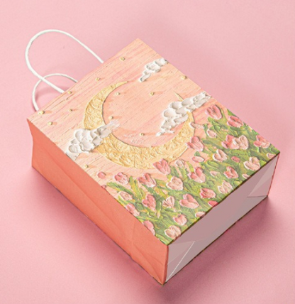 Hot Selling Creative Portable Festival Flower Paper Bag Eco Recyclable Custom Logo For Valentine Wedding Florist Bouquet Gift Pack