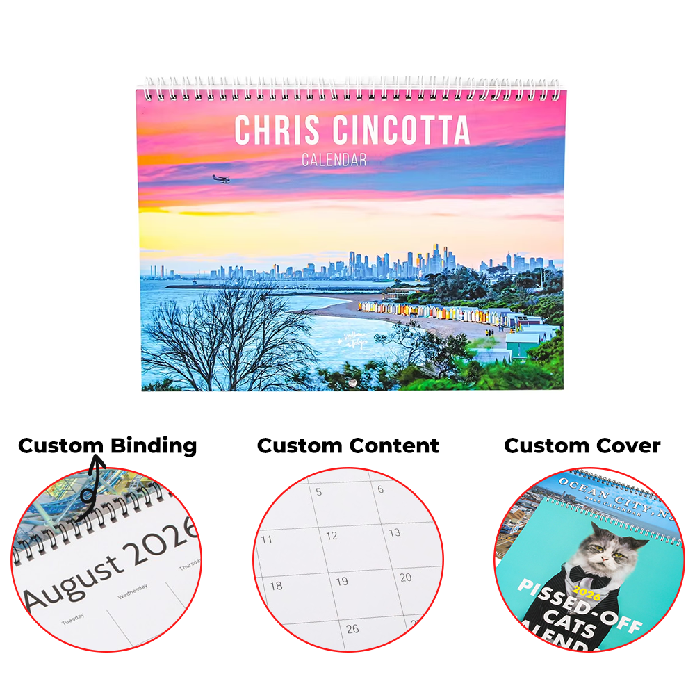 High Quality Custom Offset Printing Advertising Flyer Brochure Notebook Planner Promotional Gift Full Color CMYK Custom Logo Paper Printing Service