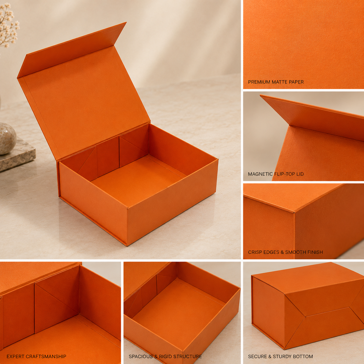 Custom Personalized Foldable Magnetic Closure Rigid Flip Gift Box Velvet EVA Lined Cosmetic Jewelry Apparel Corporate Gift Packaging Custom Size Contact Us For Flat Pack Magnetic Box Solutions