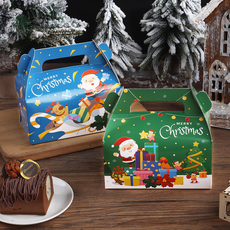 Food Grade Custom Printed Paper Cake Box Recyclable Foldable Bakery Takeaway Packaging Box With Optional Window Handle For Mousse Cupcake Birthday Dessert