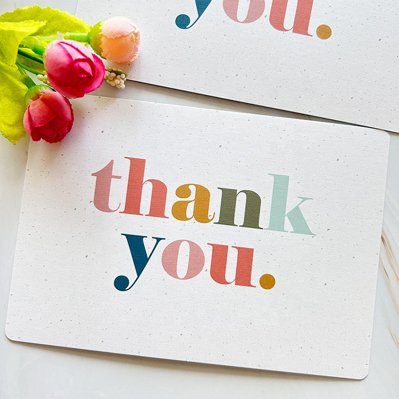Factory Wholesale Custom Logo Printing Thank You Cards Personalized Paper Insert Card With Envelope Gold Foil UV Print Small Business Gift After-sales Greeting Card OEM ODM