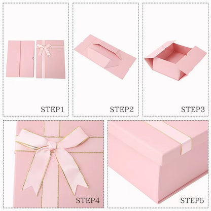 Wholesale Foldable Heaven Earth Cover Gift Box Custom Logo Collapsible Recyclable Two-Piece Paper Rigid Packaging Box