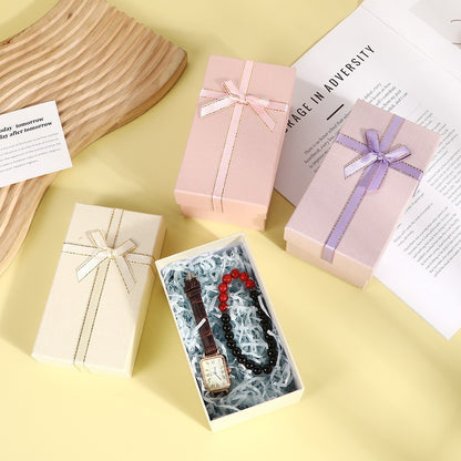 Wholesale Portable Embossed Logo Bracelet Display Jewelry Box Rigid Paperboard Slide Drawer Box Velvet Insert Bangle Chain Bracelet Gift Packaging OEM Custom