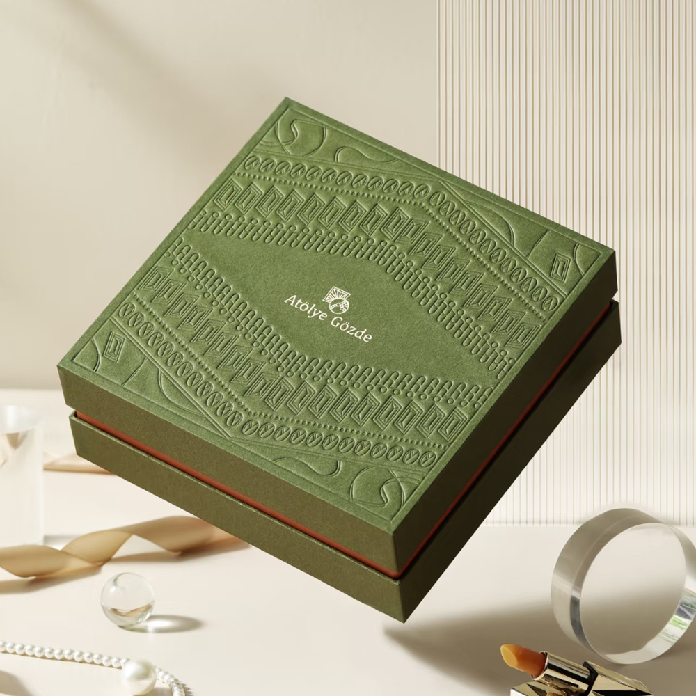 Personalized Custom Luxury Embossing Rigid Cardboard Gift Box Custom Logo Emboss Deboss Print For Cosmetic Jewelry Tea Wedding Holiday Luxury Packaging OEM Wholesale