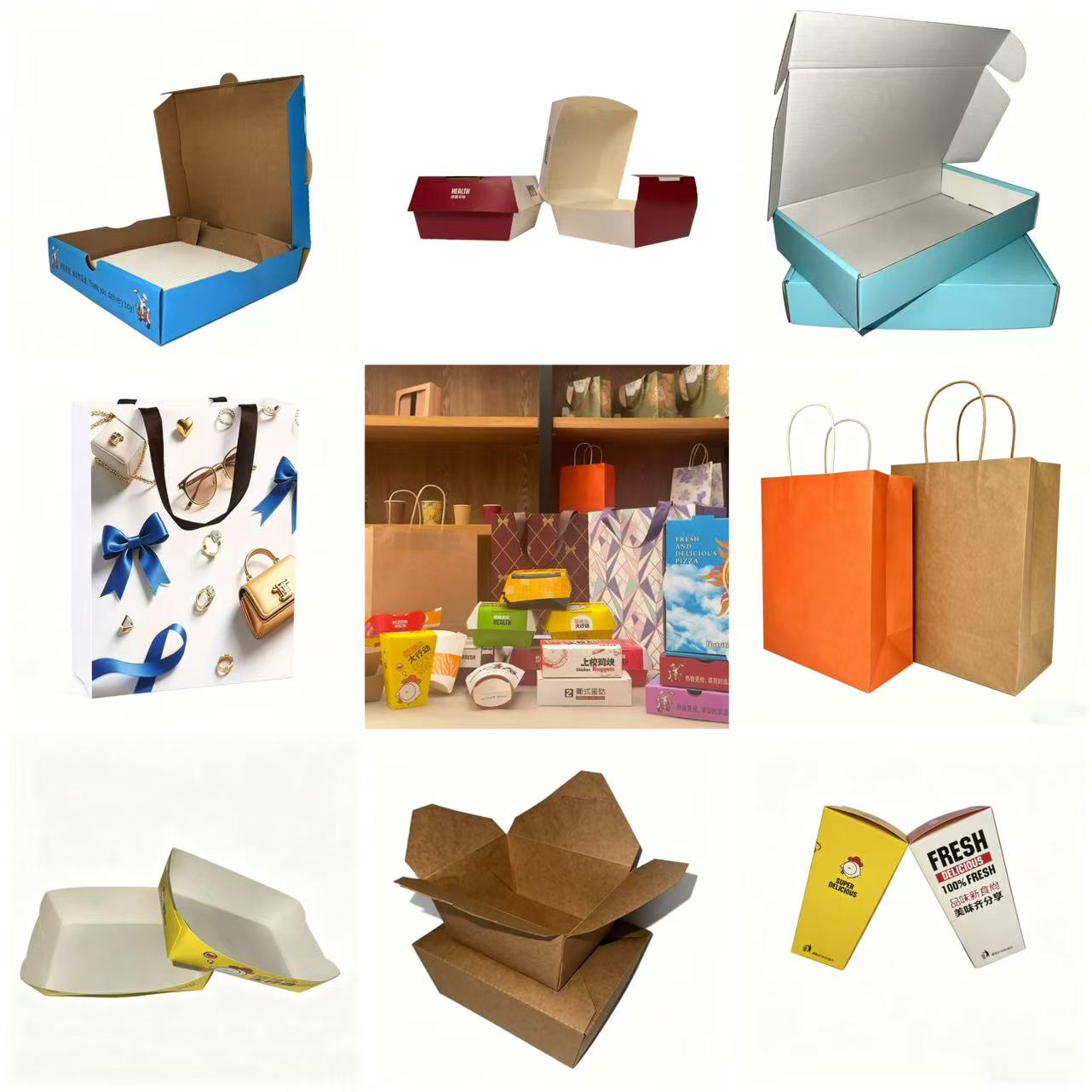 Eco-Friendly Disposable Clamshell Hinged Square Food Container 100% Compostable Sugarcane Bagasse Takeaway Box Custom Logo For Fast Food Restaurant
