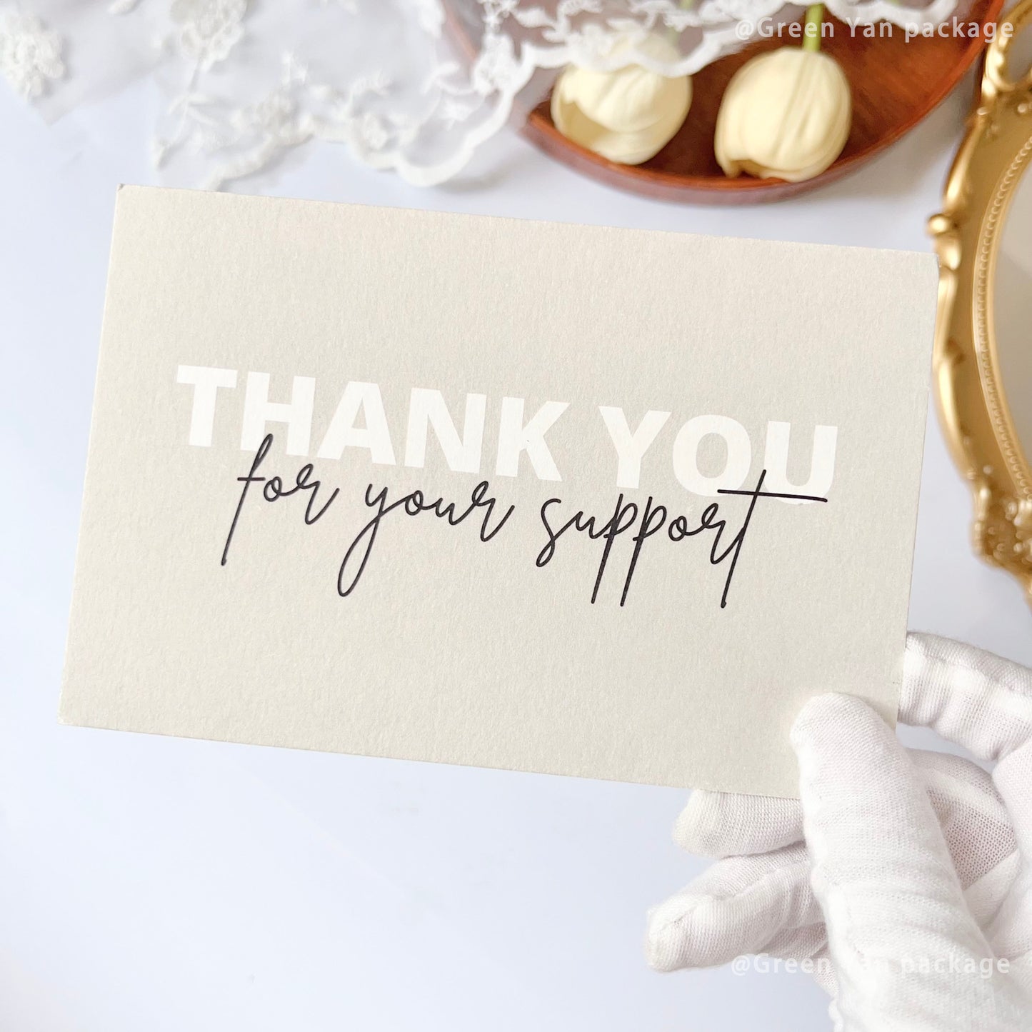 Factory Wholesale Custom Personalized Brand Logo Card Printing Gold Foil Embossed Thick Matte Paper Business Thank You Insert Card OEM ODM Printing Service