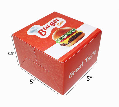 Orange Custom Embossed Long Clamshell Open Top Box Food Grade Greaseproof Disposable Paper Burger Takeaway Container Custom Logo For Fast Food Restaurant