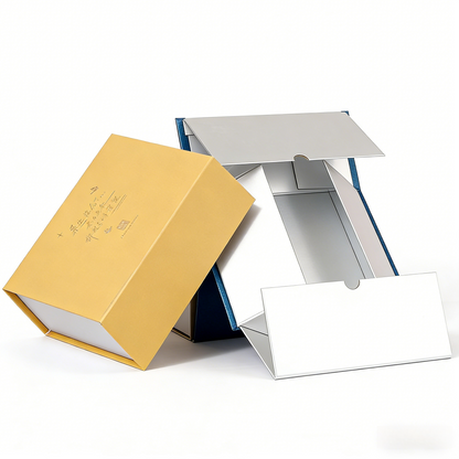 Magnetic Flip Top Foldable Recyclable Paper Gift Box Custom Logo Collapsible Rigid Luxury Packaging Box For Cosmetic Jewelry