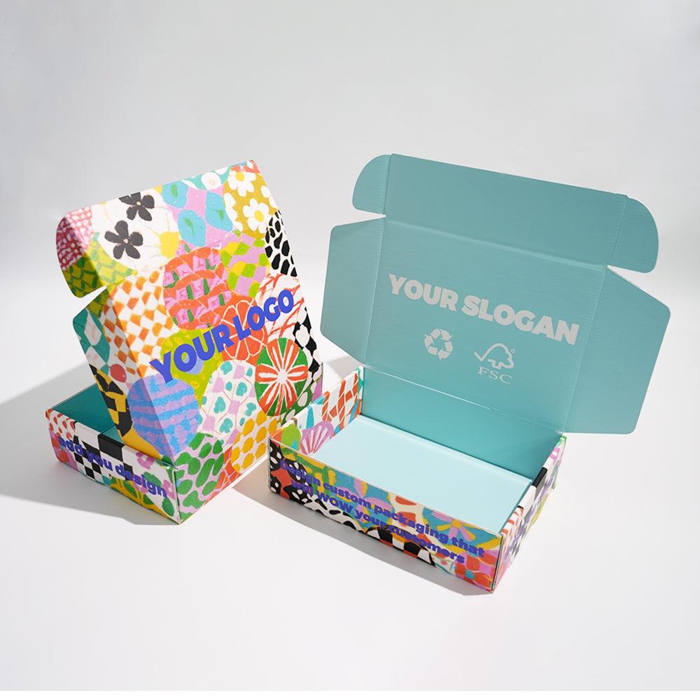 Custom Printed Postal Standard Corrugated Airplane Mailing Box Recyclable Foldable Apparel Cosmetic Jewelry International Shipping Packaging Custom Logo Size Contact Us For Postal E-commerce Mailer Box Solutions