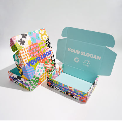 Custom Printed Postal Standard Corrugated Airplane Mailing Box Recyclable Foldable Apparel Cosmetic Jewelry International Shipping Packaging Custom Logo Size Contact Us For Postal E-commerce Mailer Box Solutions