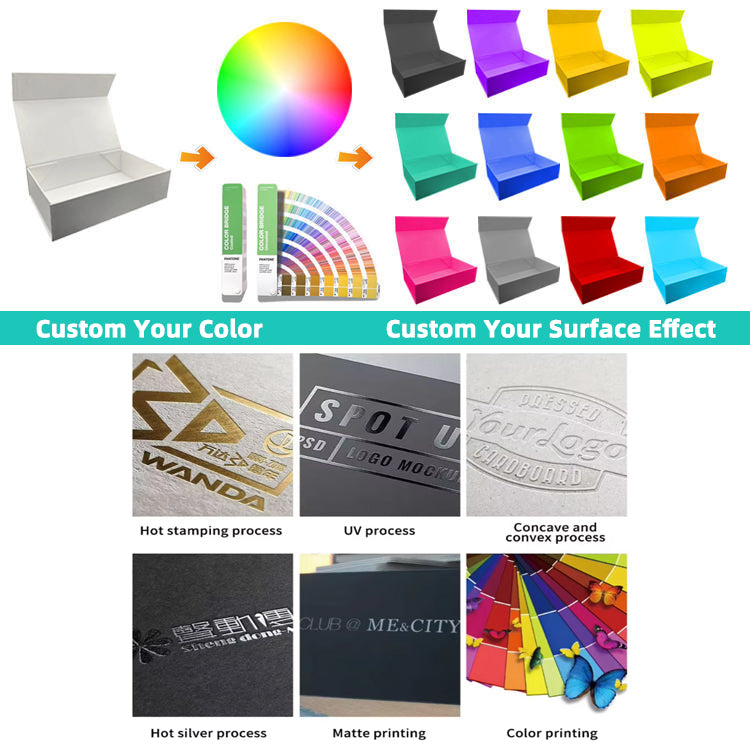 Custom Low MOQ Premium Magnetic Closure Rigid Gift Box Custom Logo Foldable Recyclable Flip Top Paper Packaging Box For Cosmetic Jewelry Small Batch Brand Use
