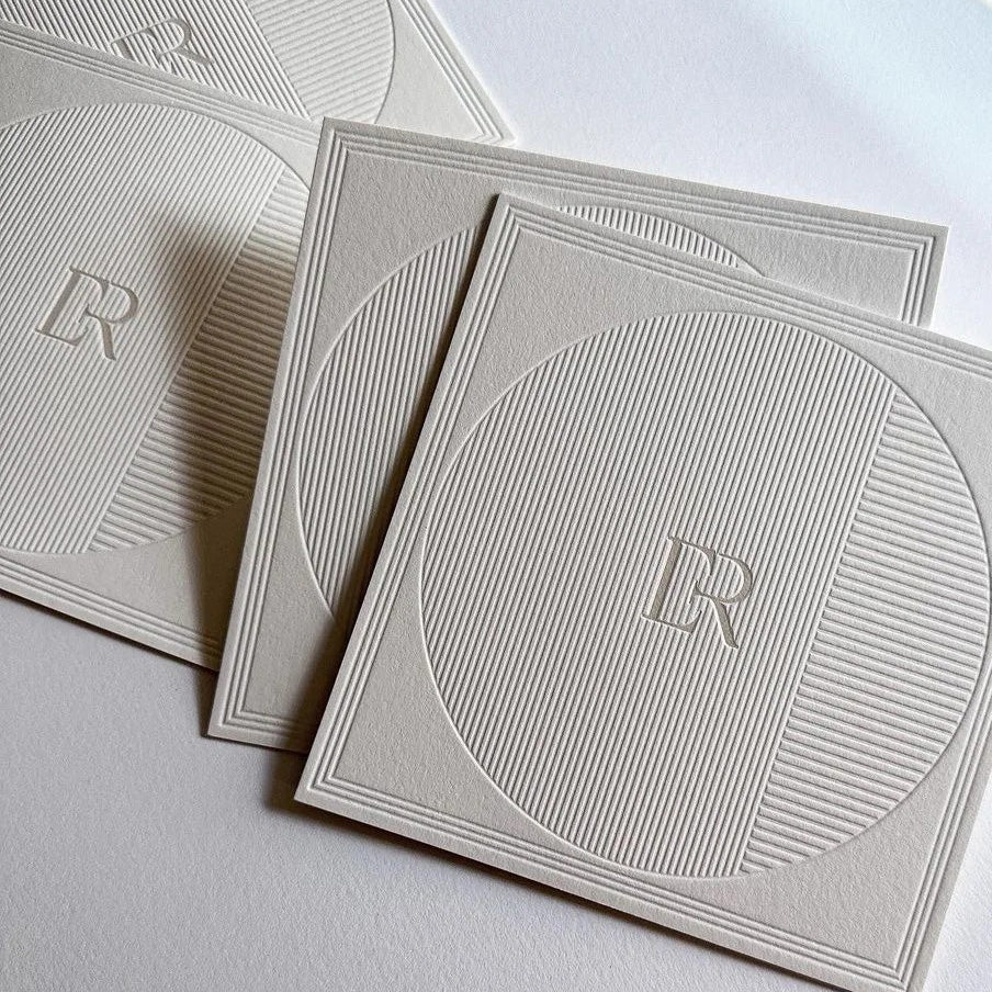 Wholesale Luxury Gold Foil Letterpress Greeting Card Printing Custom Logo Embossed Thick Textured Paper Wedding Thank You Invitation Card With Envelope Printing Service