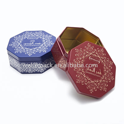 Factory Custom Irregular Metal Tea Packaging Tinplate Can Airtight Food Grade Custom Logo Printed Recyclable Special Shape Tea Storage Gift Box