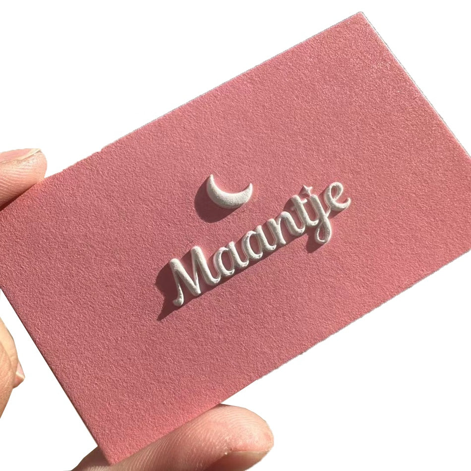 Custom Luxury Embossed Logo Business Card Printing Thick Cotton Art Paper Gold Foil Debossed Custom Die Cut Visiting Card Wholesale Printing Service