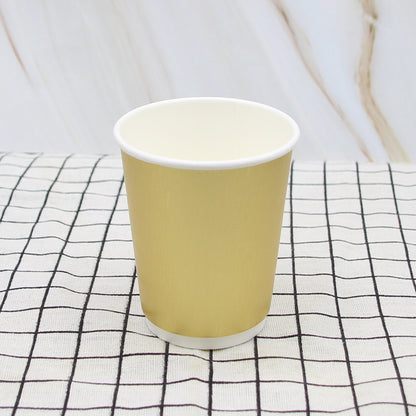 500ml Disposable Paper Coffee Milk Tea Cup Custom Logo Printing Food Grade Single/Double Wall PE/PLA Waterproof Takeaway Beverage Cups With PP/CPLA Lids OEM Wholesale