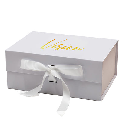 Luxury Boutique Wedding Holiday Gift Box Foldable Magnetic Rigid Flip Lid Box Custom Logo Print Bridesmaid Favor Christmas Birthday Cosmetic Jewelry Luxury Packaging OEM Wholesale