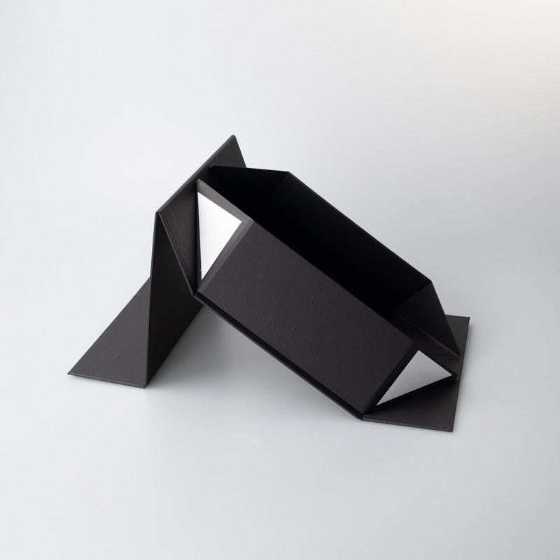 Wholesale Custom Logo Ribbon Printed Foldable Magnetic Rigid Gift Box Flat Pack Velvet EVA Lined Cosmetic Jewelry Apparel Wine Packaging Custom Size Contact Us For Ribbon Branded Fold Luxury Gift Box Solutions