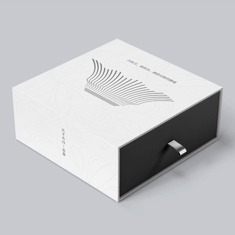 Customized Tea Set Drawer Gift Box Rigid Sliding Sleeve Paper Box Custom Logo For Ceramic Teapot Cup Kung Fu Tea Festival Business Gift Packaging