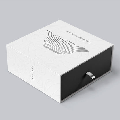 Customized Tea Set Drawer Gift Box Rigid Sliding Sleeve Paper Box Custom Logo For Ceramic Teapot Cup Kung Fu Tea Festival Business Gift Packaging