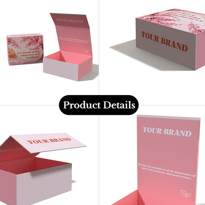 Custom Logo Luxury Small Foldable Magnetic Paper Gift Box Flat Collapsible Mini Flip Lid Box Full CMYK Print Jewelry Cosmetic Perfume Wedding Favor Packaging OEM Wholesale
