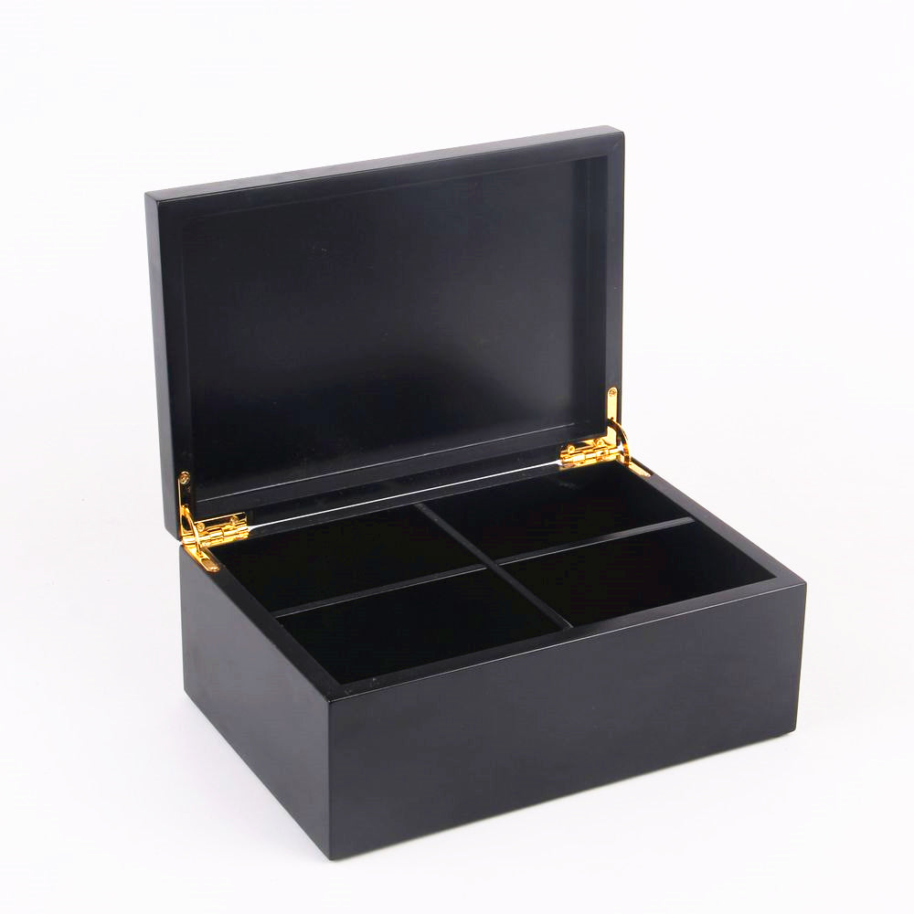 Luxury 4C Printing Wooden Tea Gift Box Custom Logo MDF Wood For Loose Tea Can Business Holiday Premium Gift Pack