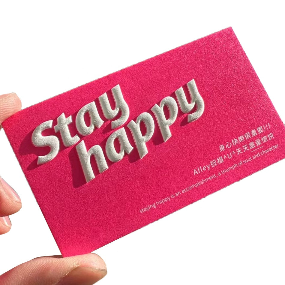 Custom Luxury Embossed Logo Business Card Printing Thick Cotton Art Paper Gold Foil Debossed Custom Die Cut Visiting Card Wholesale Printing Service
