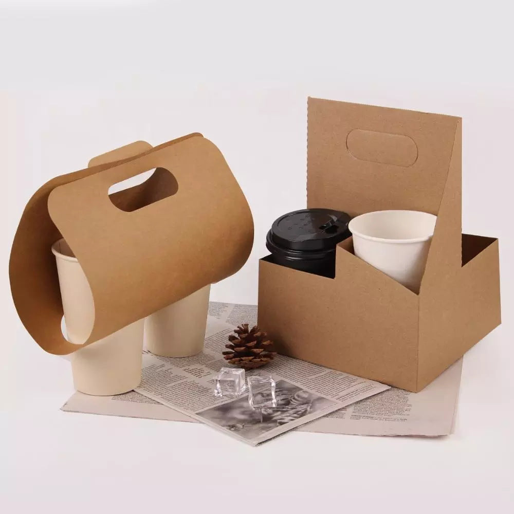 Eco Friendly Disposable Kraft Paper Take Out Boxes Custom Logo Food Grade Greaseproof PE/PLA Coated Lunch Salad Containers With PET Lids Microwavable OEM Wholesale