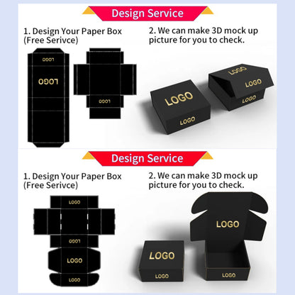 Customize Logo Printed Black Flat Foldable Corrugated Mailer Box Eco Friendly E-commerce Shipping Packaging Carton Custom Size Contact Us For Premium Packaging Solutions