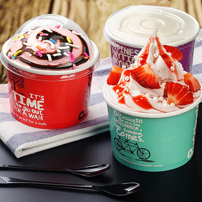 JAHOO PACK 16oz Custom Logo Printing Paper Coffee Cups Food Grade Single/Double Wall Disposable PLA Compostable Hot Drink Takeaway Cup With Lids OEM Wholesale