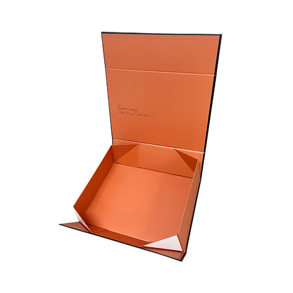 Luxury Matte Custom Pink Personalized Embossed Logo Magnetic Foldable Rigid Gift Box Flat Collapsible Flip Lid Box Cosmetic Jewelry Wedding Hamper Packaging OEM Wholesale