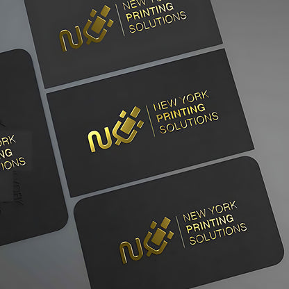 Wholesale Custom Luxury Matte Laminate Card Printing Gold/Silver Foil Embossed Thick Art Paper Business Thank You Card Custom Logo Waterproof Printing Service