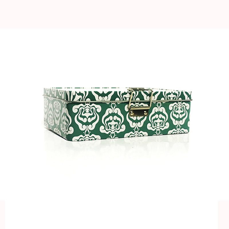 Rectangular Tinplate Buckle Custom Iron Box Custom Logo Food Grade Metal Case For Tea Cookie Hardware Jewelry Gift Pack