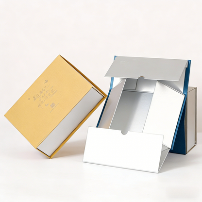 Magnetic Flip Top Foldable Recyclable Paper Gift Box Custom Logo Collapsible Rigid Luxury Packaging Box For Cosmetic Jewelry