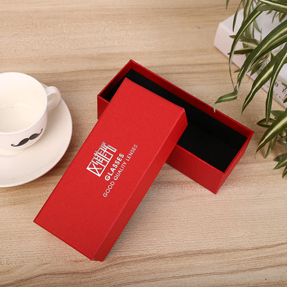 Heaven And Earth Cover Rigid Sunglasses Gift Box Flock EVA Lined Eyewear Birthday Gift Packaging Custom Logo Size Contact Us For Custom Eyeglass Box Solutions