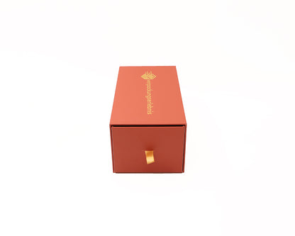 Custom Gold Foil Stamping Rigid Cardboard Sliding Drawer Gift Box Velvet EVA Lined Jewelry Cosmetic Perfume Watch Packaging Custom Logo Size Contact Us For Luxury Foil Drawer Box Solutions