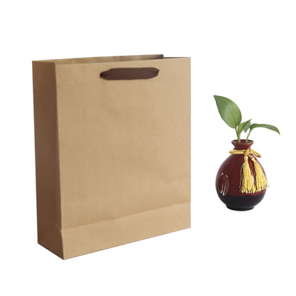 Portable Kraft Paper Bag For Biscuit Food Grade Greaseproof Recyclable Custom Logo Bakery Snack Gift Pack