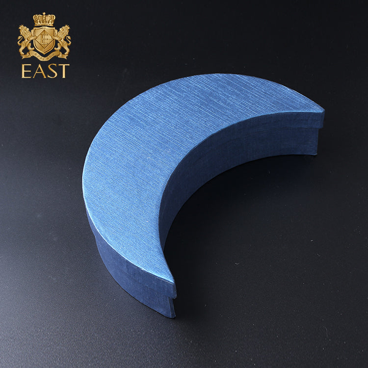 Special Moon Shaped Art Paper Eid Mubarak Gift Box Custom Print Ramadan Candy Date Chocolate Packaging Recyclable Irregular Festival Paper Box