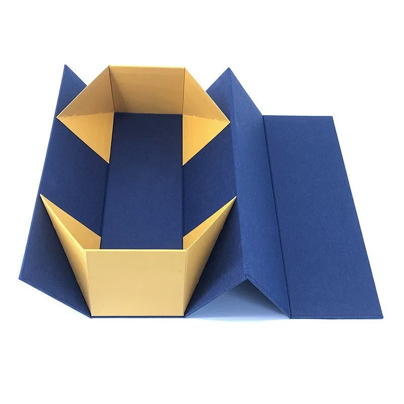 Boîte cadeau rigide magnétique pliable de luxe en matériaux recyclés imperméables, impression de logo personnalisé, emballage résistant à l'humidité pour cosmétiques, bijoux, thé, vêtements, mariage, OEM en gros