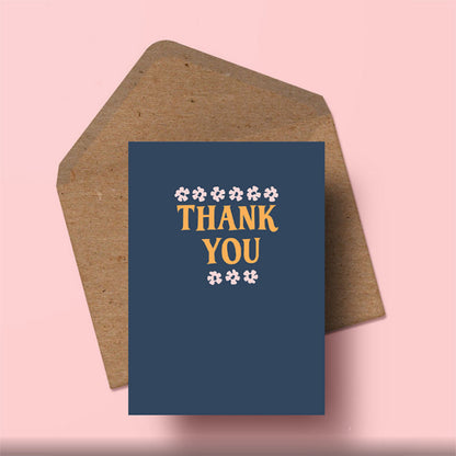 Recycled Paper Personalized Printing Business Card & Greeting Card Eco-Friendly Custom Logo Gold Foil Embossed Sustainable Thank You Insert Card Wholesale Printing Service