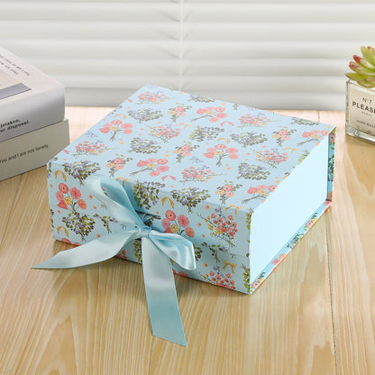 Wholesale Luxury Foldable Magnetic Rigid Cardboard Gift Box Custom Logo Matte Paper With Satin Ribbon For Cosmetic Jewelry Apparel Wedding Holiday OEM Packaging