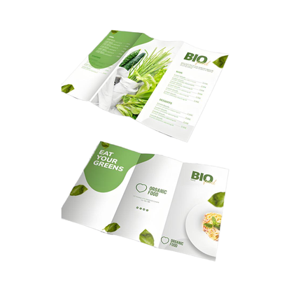 Custom Half Fold Bi-Fold Advertising Brochure Printing Full Color CMYK Promotional Leaflet Company Profile Menu Instruction Manual Custom Logo Paper Printing Service