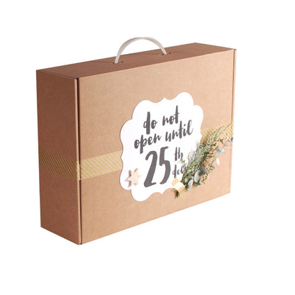 Custom Printed Corrugated Carrying Cases Mailer Box Recyclable Portable Handle Shipping Carton For Apparel Cosmetic Gift E-commerce Packaging