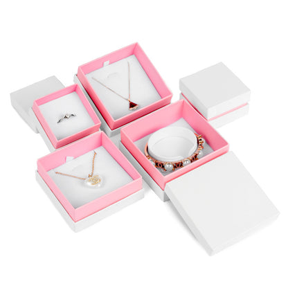 Wholesale Heaven And Earth Cover Rigid Paper Jewelry Gift Box Velvet EVA Lined Ring Necklace Bracelet Earring Packaging Custom Logo Size Contact Us For Two Piece Jewellery Box Solutions