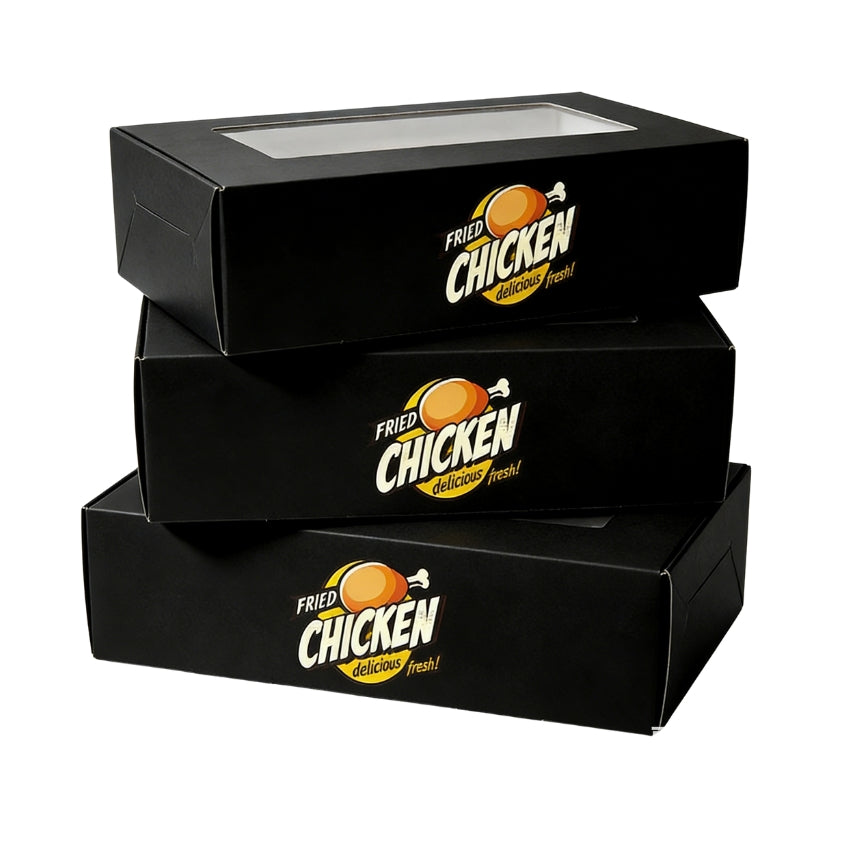 Factory Custom Burger Fried Chicken French Fries Combo Box Food Grade Greaseproof Divided Takeout Paper Box Custom Logo For Fast Food Restaurant Delivery Catering