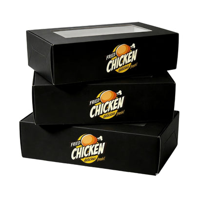 Factory Custom Burger Fried Chicken French Fries Combo Box Food Grade Greaseproof Divided Takeout Paper Box Custom Logo For Fast Food Restaurant Delivery Catering
