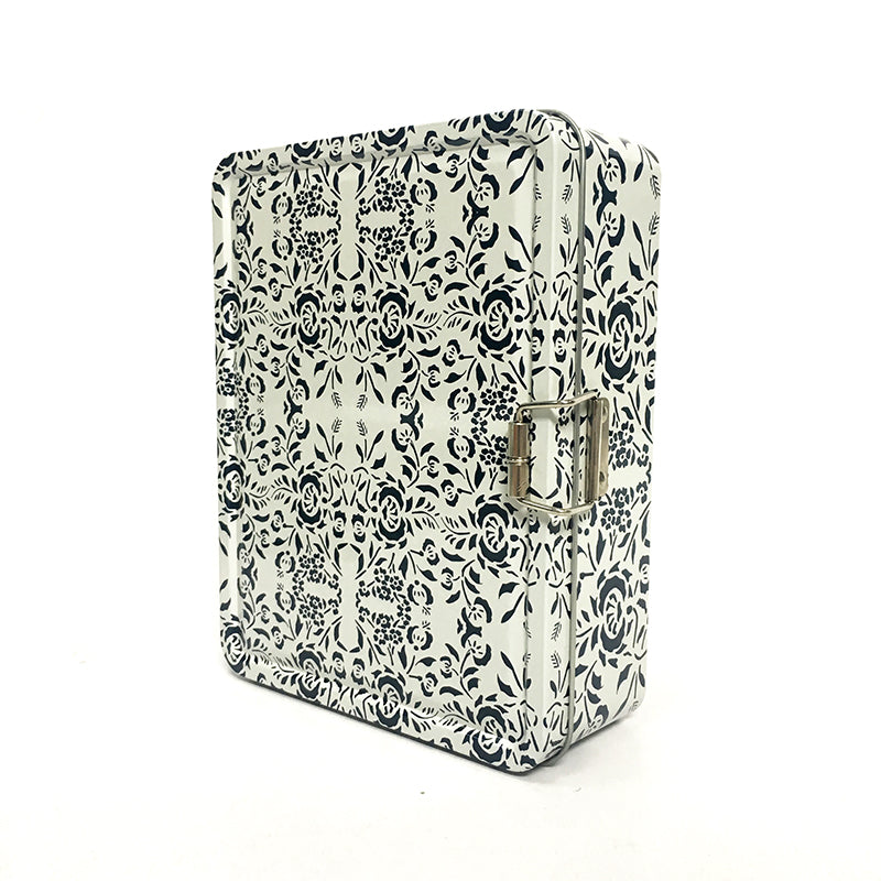 Rectangular Tinplate Buckle Custom Iron Box Custom Logo Food Grade Metal Case For Tea Cookie Hardware Jewelry Gift Pack