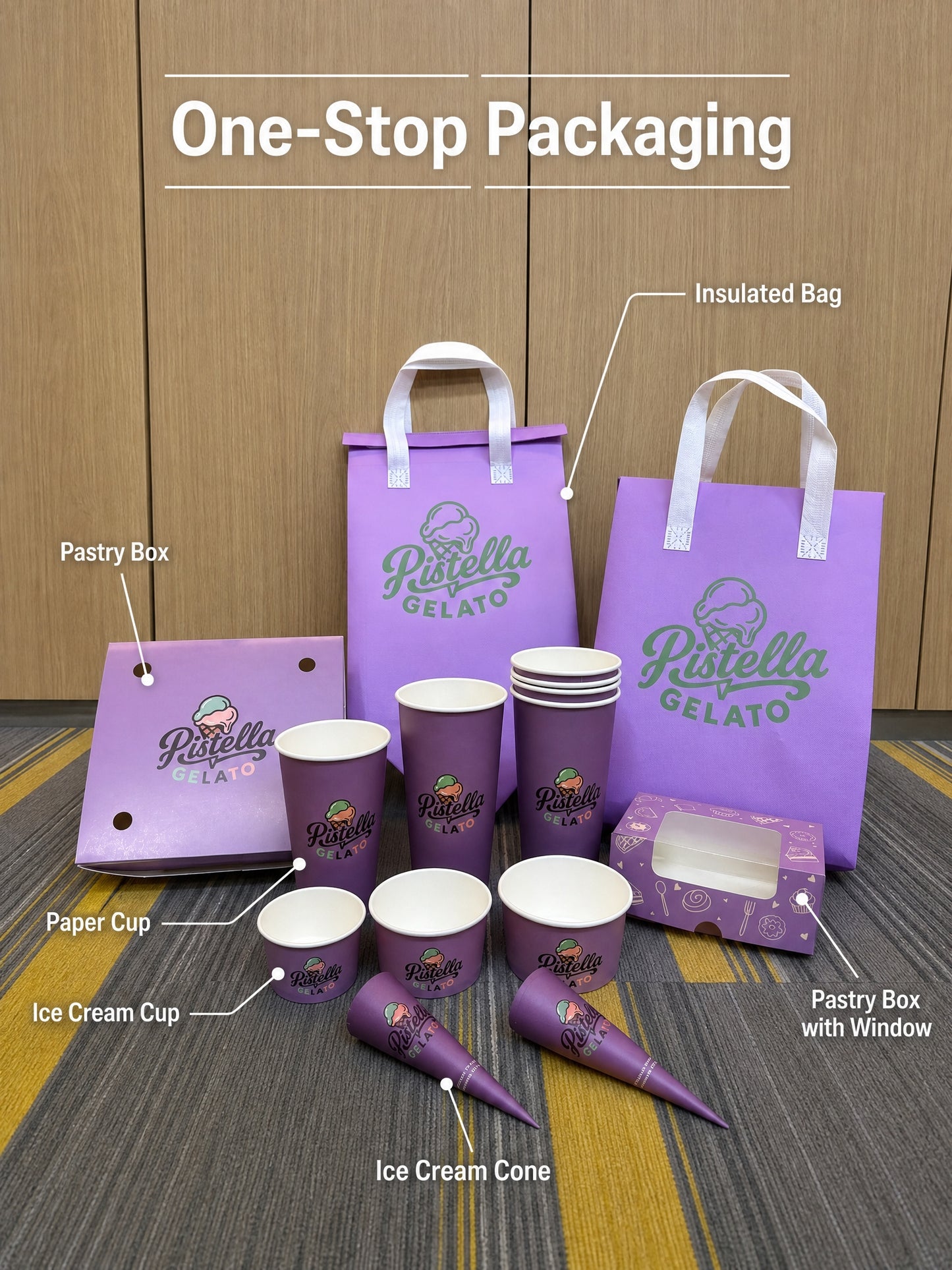 Custom Printed Ice Cream Paper Cup With Dome Lids Food Grade PE/PLA Coated Disposable Frozen Yogurt Gelato Dessert Containers Custom Logo Wholesale OEM ODM