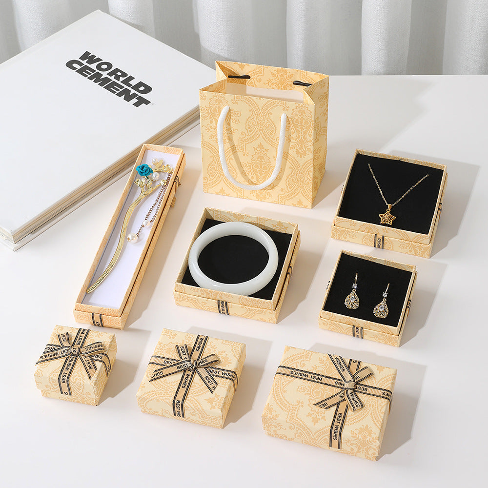 Manufacturer Wholesale Spot Modern Luxury Jewelry Rigid Gift Box Custom Logo Print Velvet Insert For Ring Necklace Earring Bracelet Wedding Proposal OEM Packagin