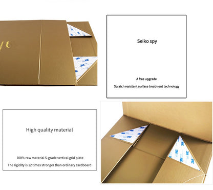 Custom Large Foldable Collapsible Magnetic Rigid Gift Box Flat Pack Oversized Flip Lid Box Full CMYK Logo Print Wedding Dress Apparel Hamper Cosmetic Gift Packaging OEM Wholesale